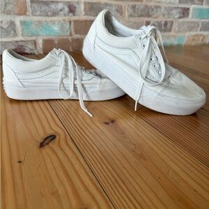 Vans White Canvas Sneakers